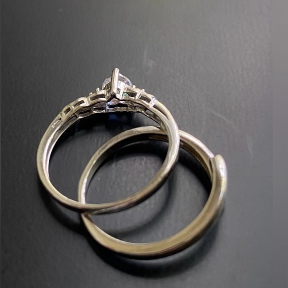 Pandora Sterling Silver Forever Promise Ring and Mystic Topaz Heart/CZ Ring - Picture 2 of 16